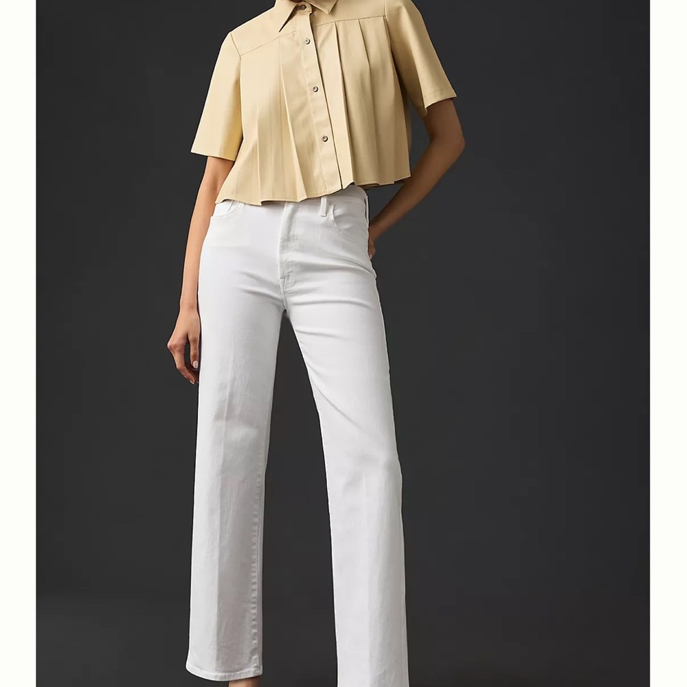 MOTHER White Straight Leg Jeans Classic Style